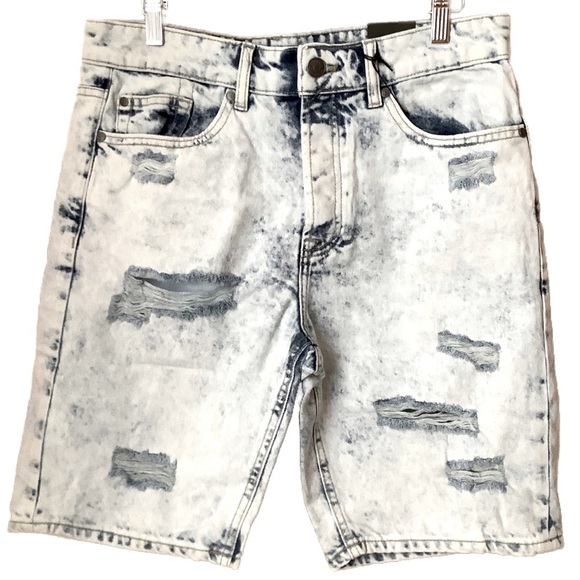 2/$30 ONLY & SONS Light Blue Onsavi Damage Jean Shorts Size M - Picture 13 of 13